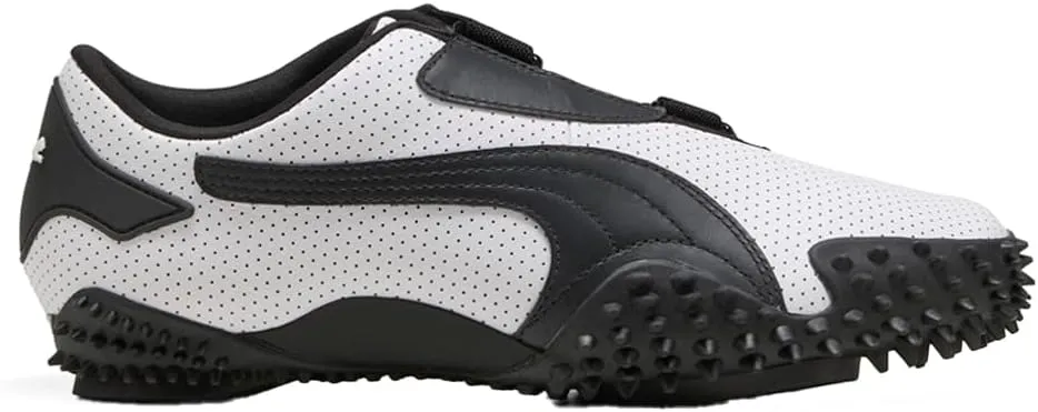 Puma Mens Mostro Perforated Leather Slip On Sneakers Shoes Casual - White