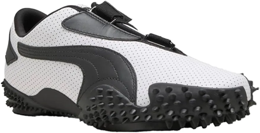 Puma Mens Mostro Perforated Leather Slip On Sneakers Shoes Casual - White