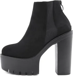 Roimaash Stylish Platform Ankle Boots Chunky Heels Goth Booties