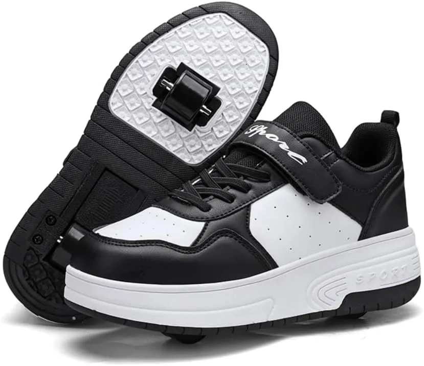 Roller Shoes for Girls Kids Shoes with Wheels Roller Skate Sneakers Detachable Wheelies Shoes for Boys