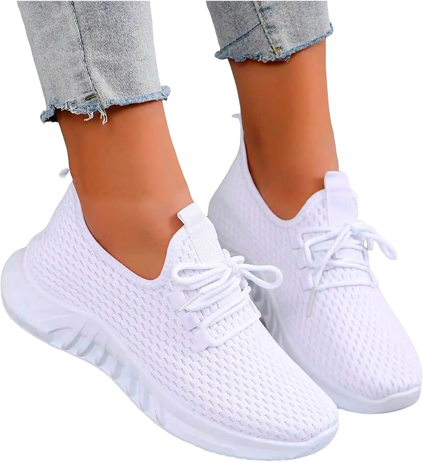 Running Shoes for Women,Womens Athletic Shoes Casual Lace Up Platform Sneakers for Women Breathable Walking Sneakers