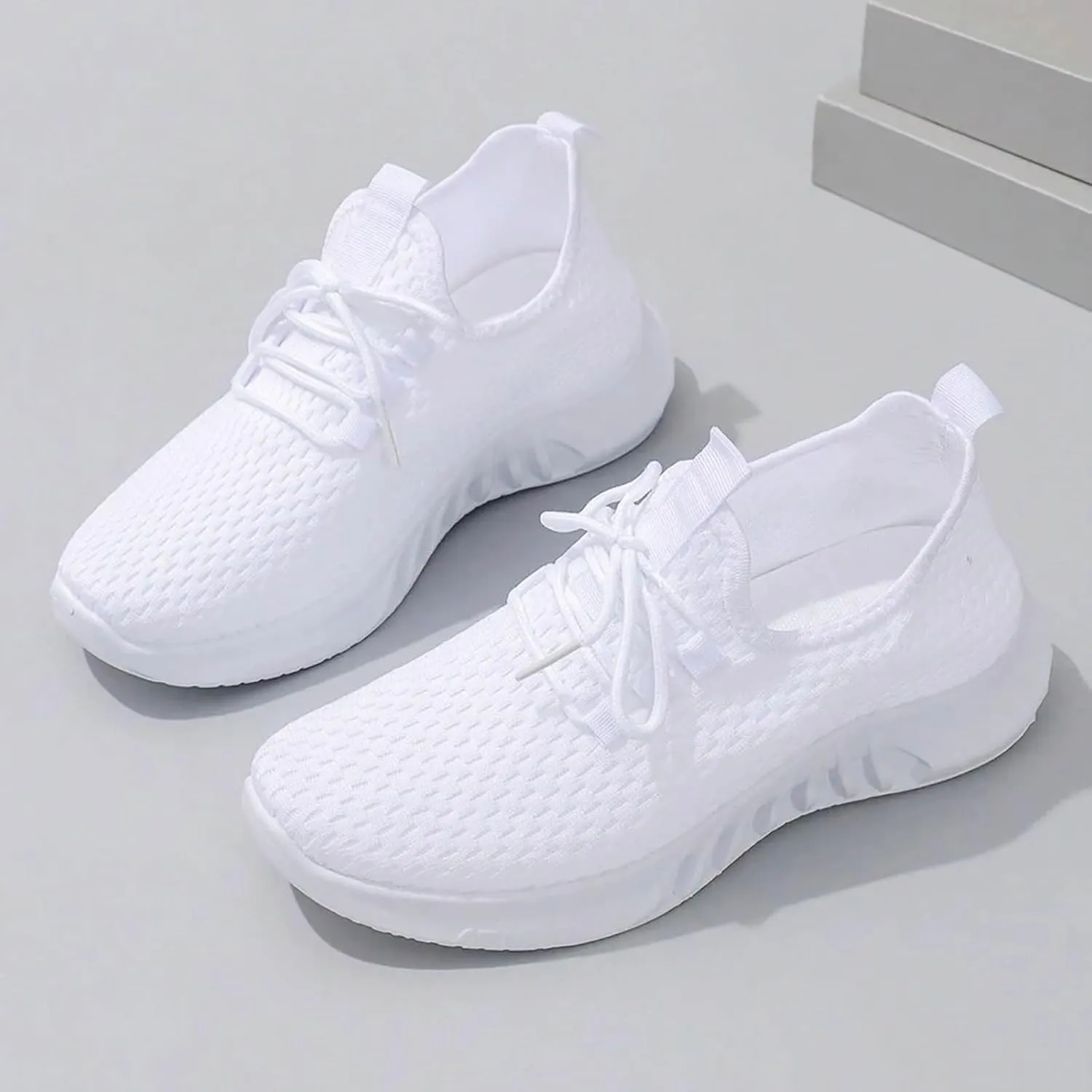 Running Shoes for Women,Womens Athletic Shoes Casual Lace Up Platform Sneakers for Women Breathable Walking Sneakers