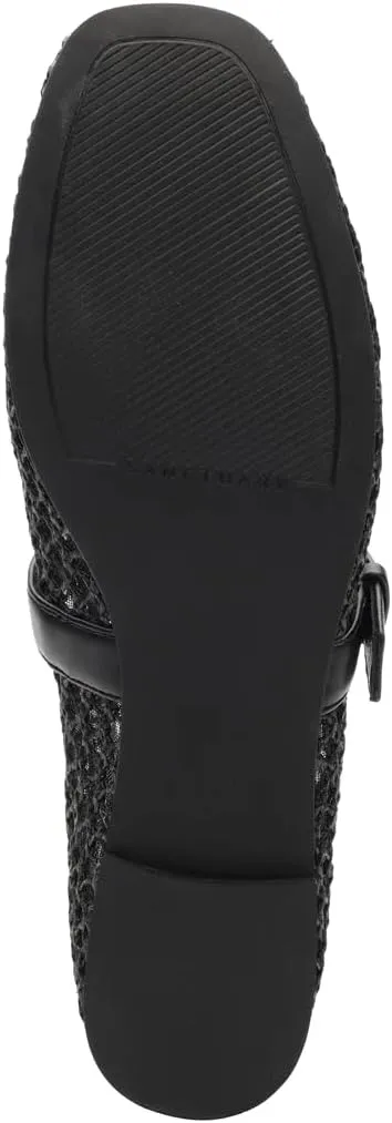 Sanctuary Women's Gia Mary Jane Flats-Crochet Knit, Slip-on, Memory Foam Cushioning, Flexible Rubber Outsole