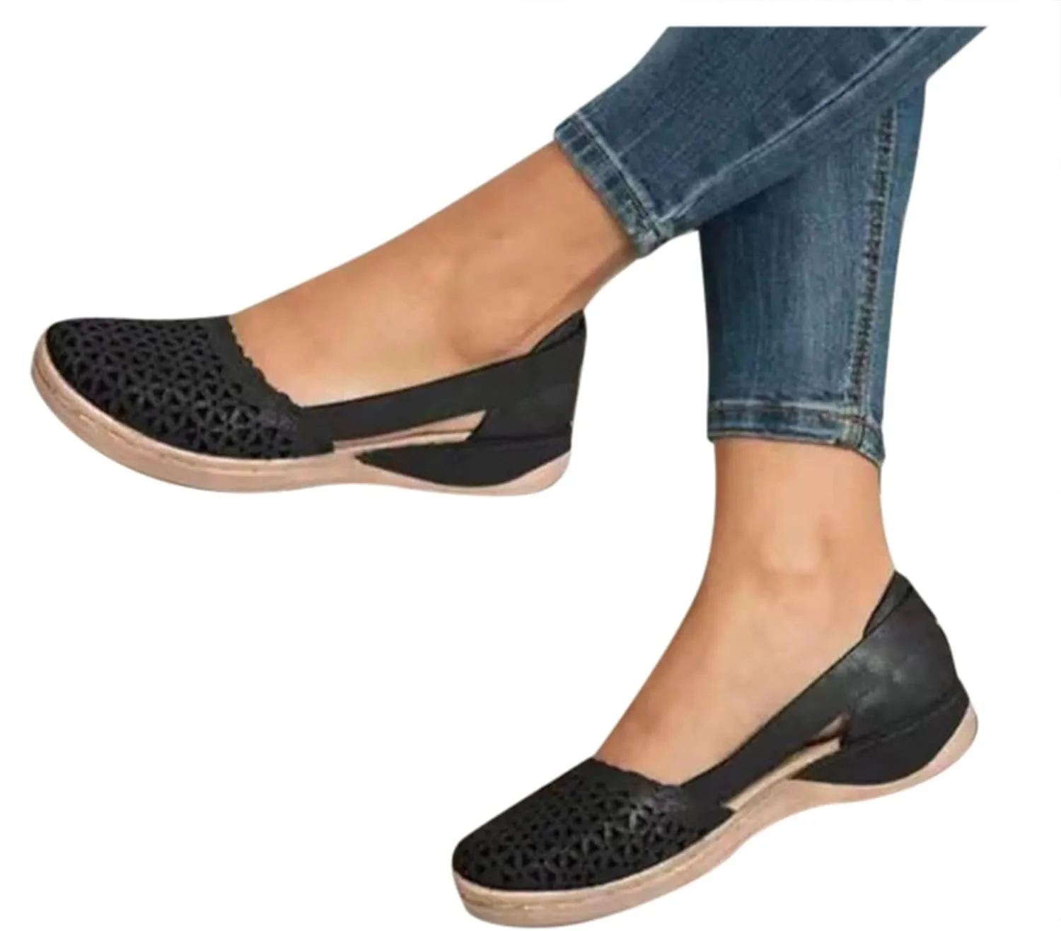 Sandals for Women Dressy Summer Espadrille Wedge with Ankle Straps Closed Toe Canvas Sandals Closed Toe Sandals 2024