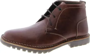 Steve Madden Mens Harcomb Leather Pebbled Combat & Lace-Up Boots