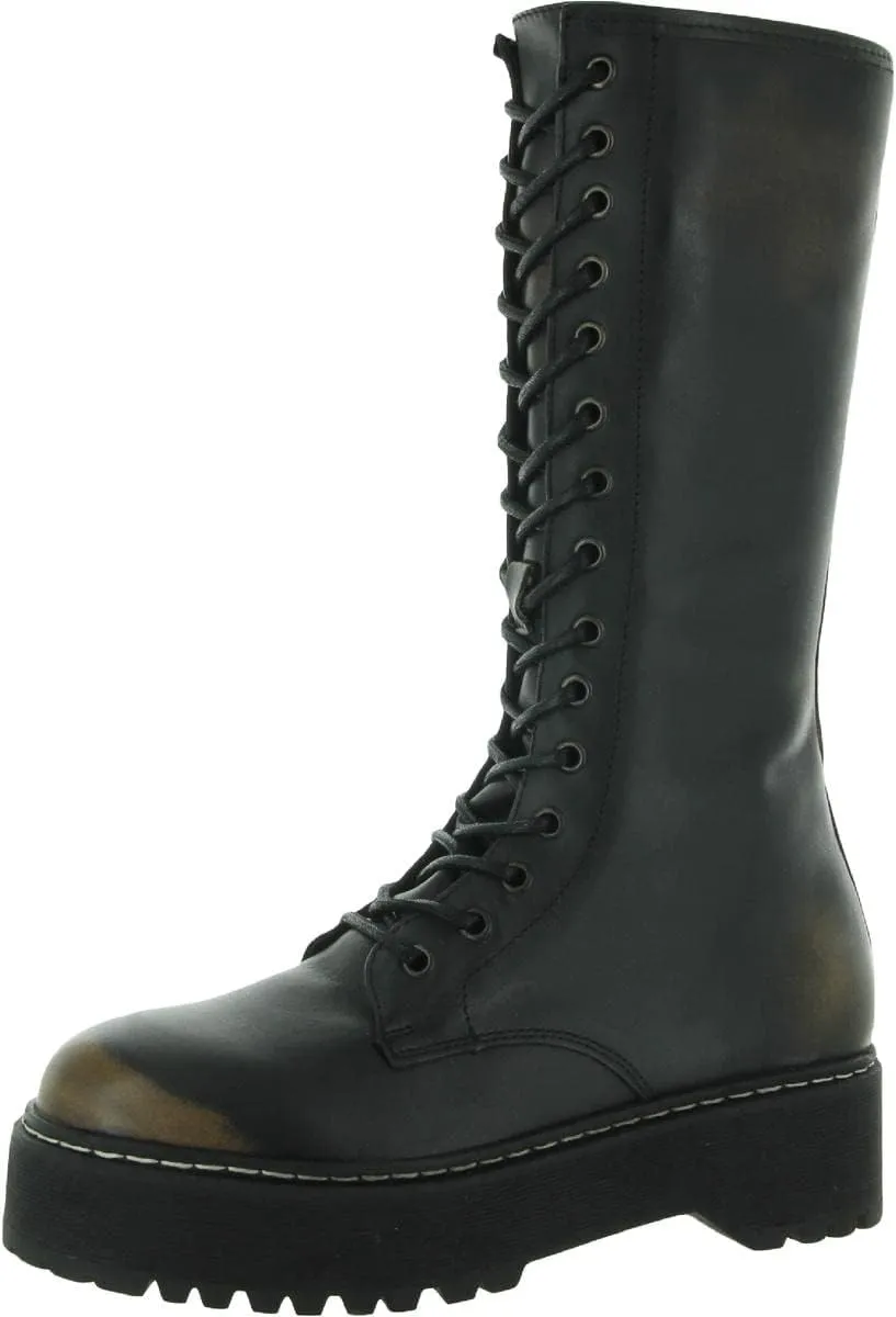 Steve Madden Womens Conrad Embellished Combat & Lace-up Boots
