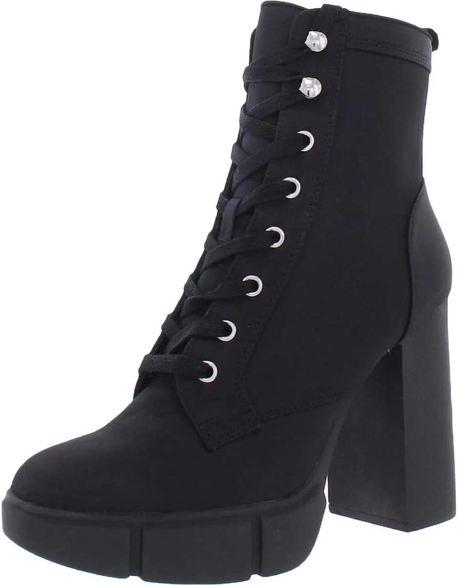 Steve Madden Womens Hani Ankle Booties Combat & Lace-up Boots