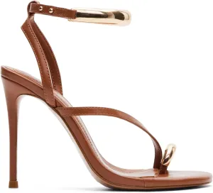 Strappy Heels Sandals for Women Stiletto Heels Slingback Sandals Summer Dressy Open Round Toe Heeled Sandals