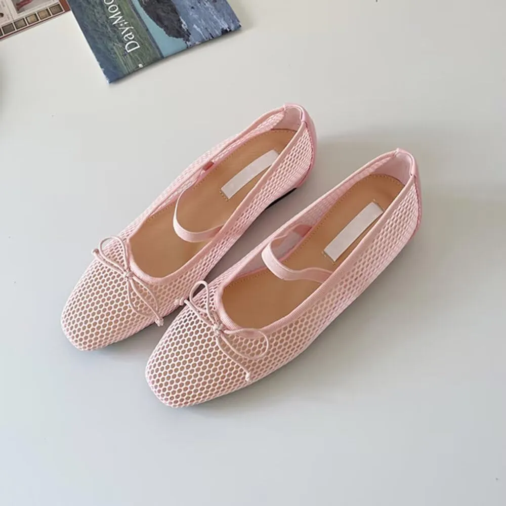 Stunner Women's Mary Jane Flats Fashion Square Toe Soft Ballet Flats Comfort One Line Strap Dress Flats