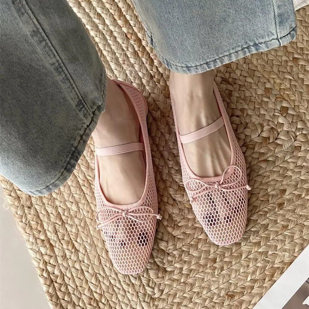 Stunner Women's Mary Jane Flats Fashion Square Toe Soft Ballet Flats Comfort One Line Strap Dress Flats