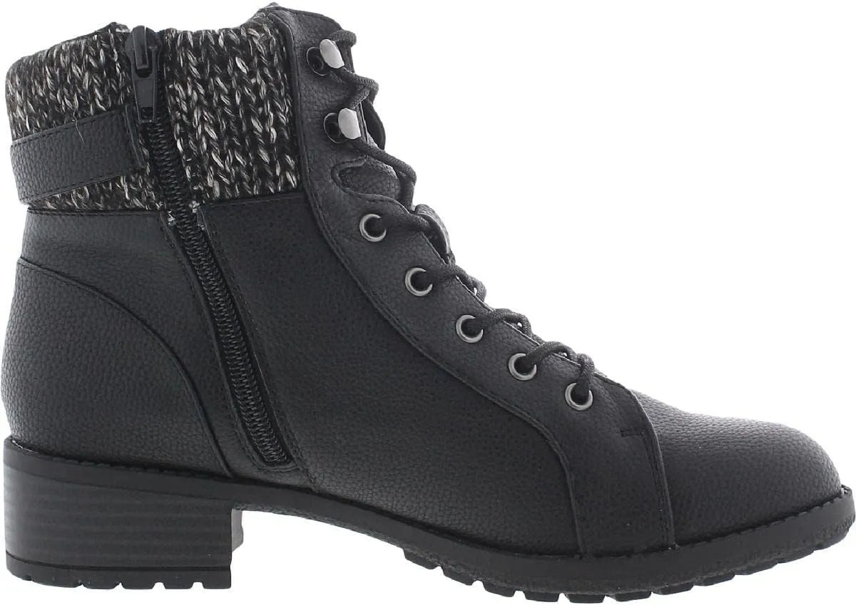 Style & Co. Womens Gaiel Ankle Combat & Lace-up Boots
