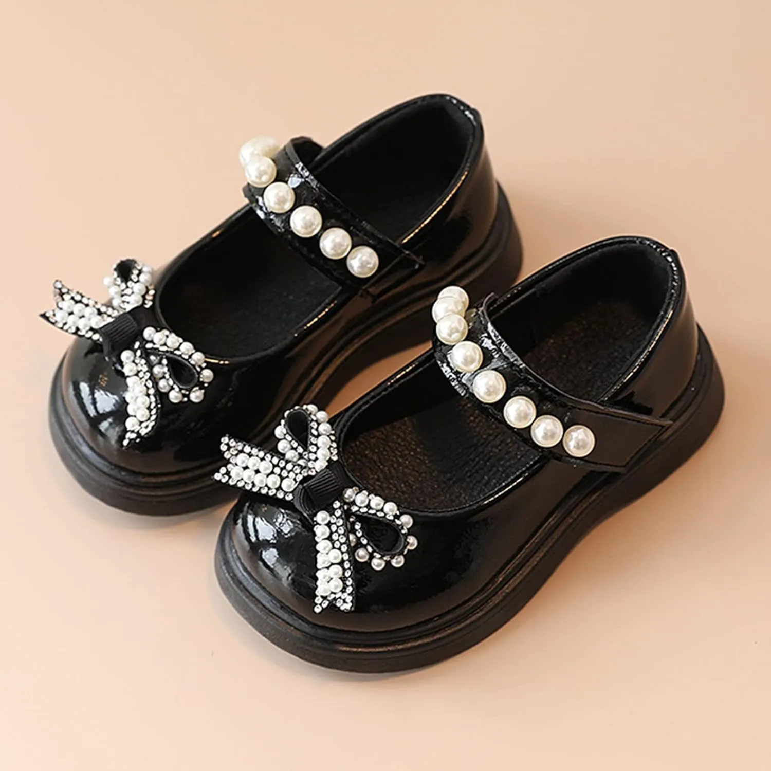 Toddler Girls Platform Mary Jane Shoes Bow Girls Dress Shoes Little Girl School Uniform Oxford Shoes for Kids Flats
