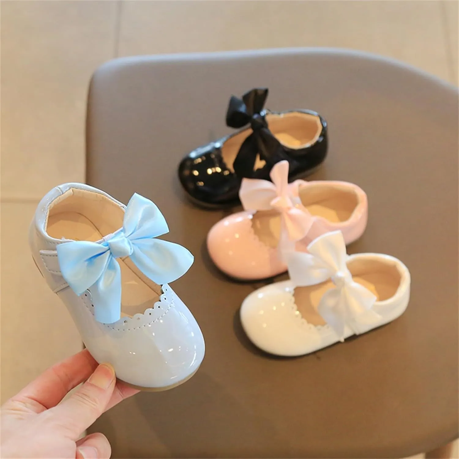 Toddler Little Girls Party Dress Shoes Slip On Mary Jane Ballerina Flats Flower Girl Shoes Dress up Shoes for Girls