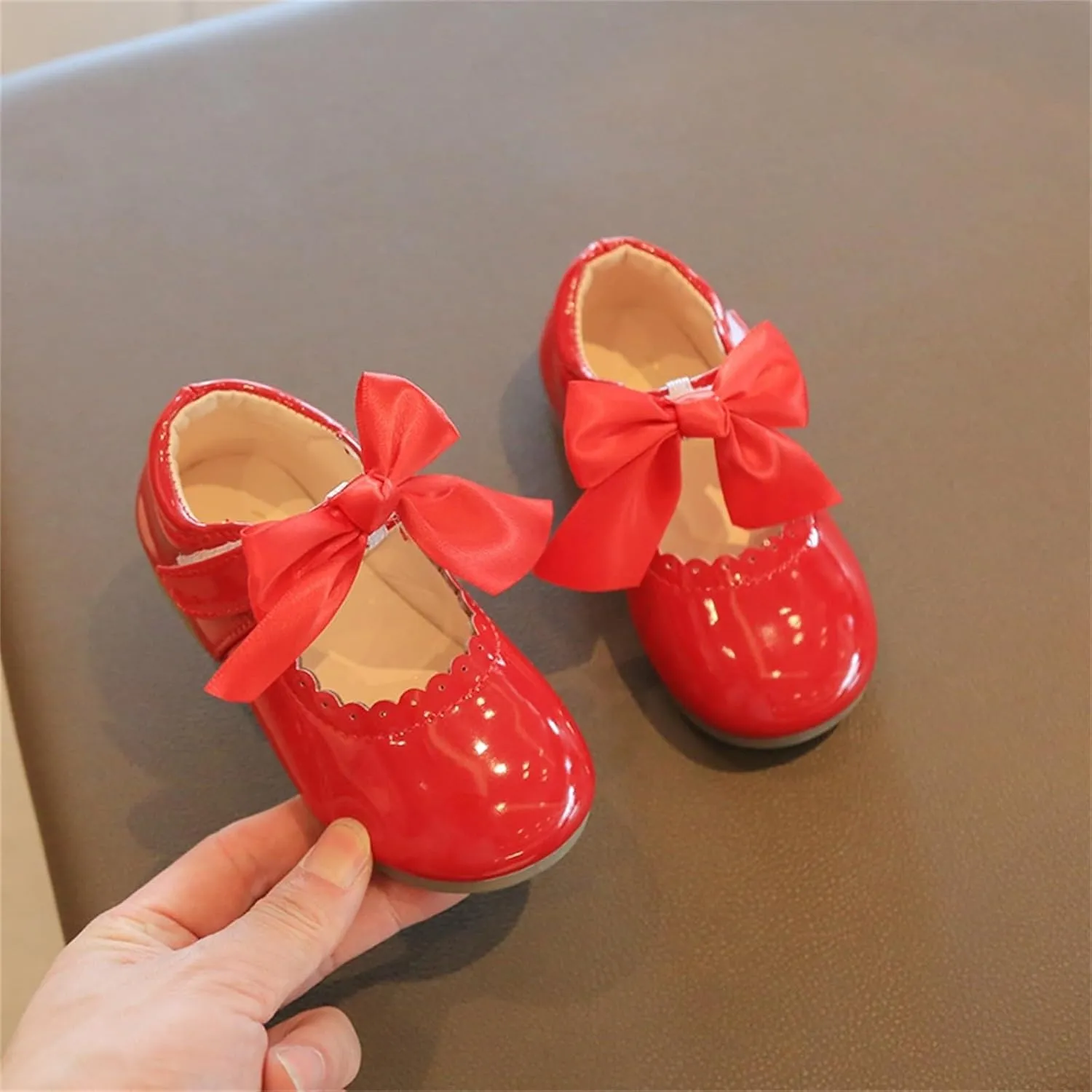 Toddler Little Girls Party Dress Shoes Slip On Mary Jane Ballerina Flats Flower Girl Shoes Dress up Shoes for Girls
