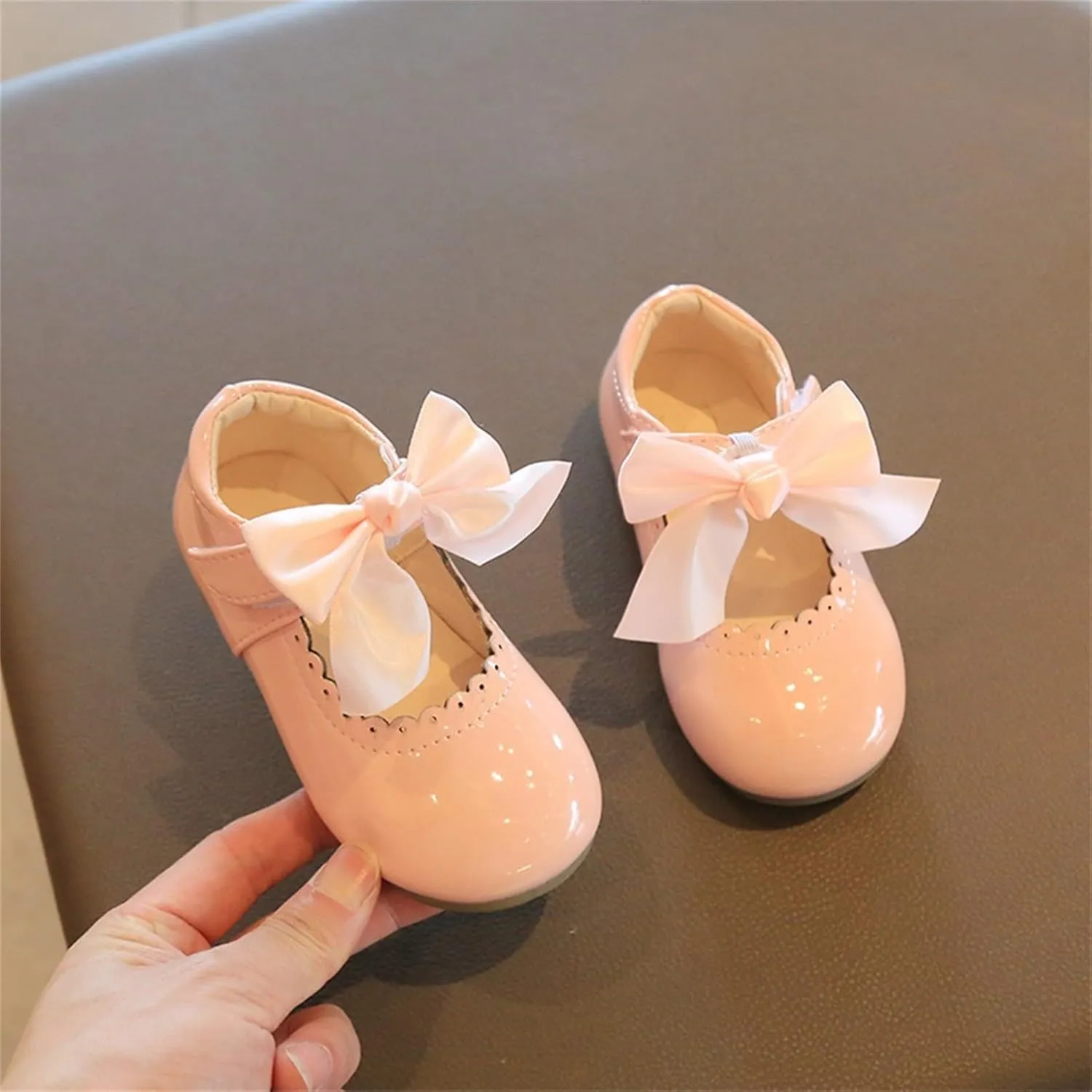 Toddler Little Girls Party Dress Shoes Slip On Mary Jane Ballerina Flats Flower Girl Shoes Dress up Shoes for Girls