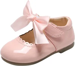 Toddler Little Girls Party Dress Shoes Slip On Mary Jane Ballerina Flats Flower Girl Shoes Dress up Shoes for Girls