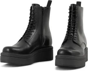 Vagabond Shoemakers Women's Tara Lace Up Leather Bootie Combat Boot
