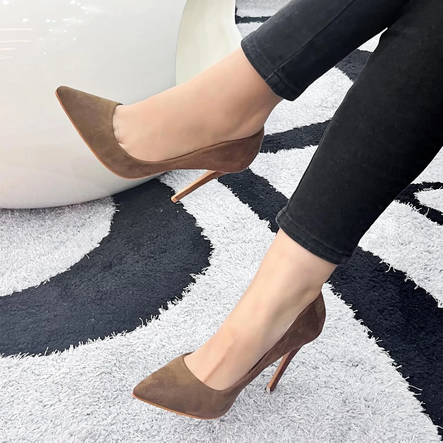 Velvet Pointed-Toe Pumps