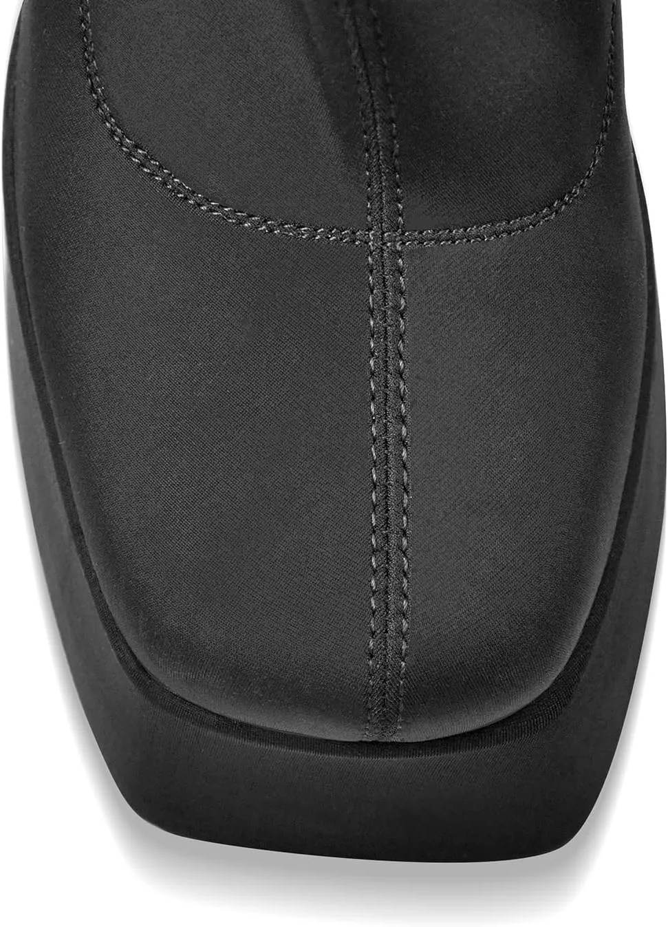 VERISSON Women's Ankle Boots Square Toe Chunky Heels Platform Patent Leather Shoes