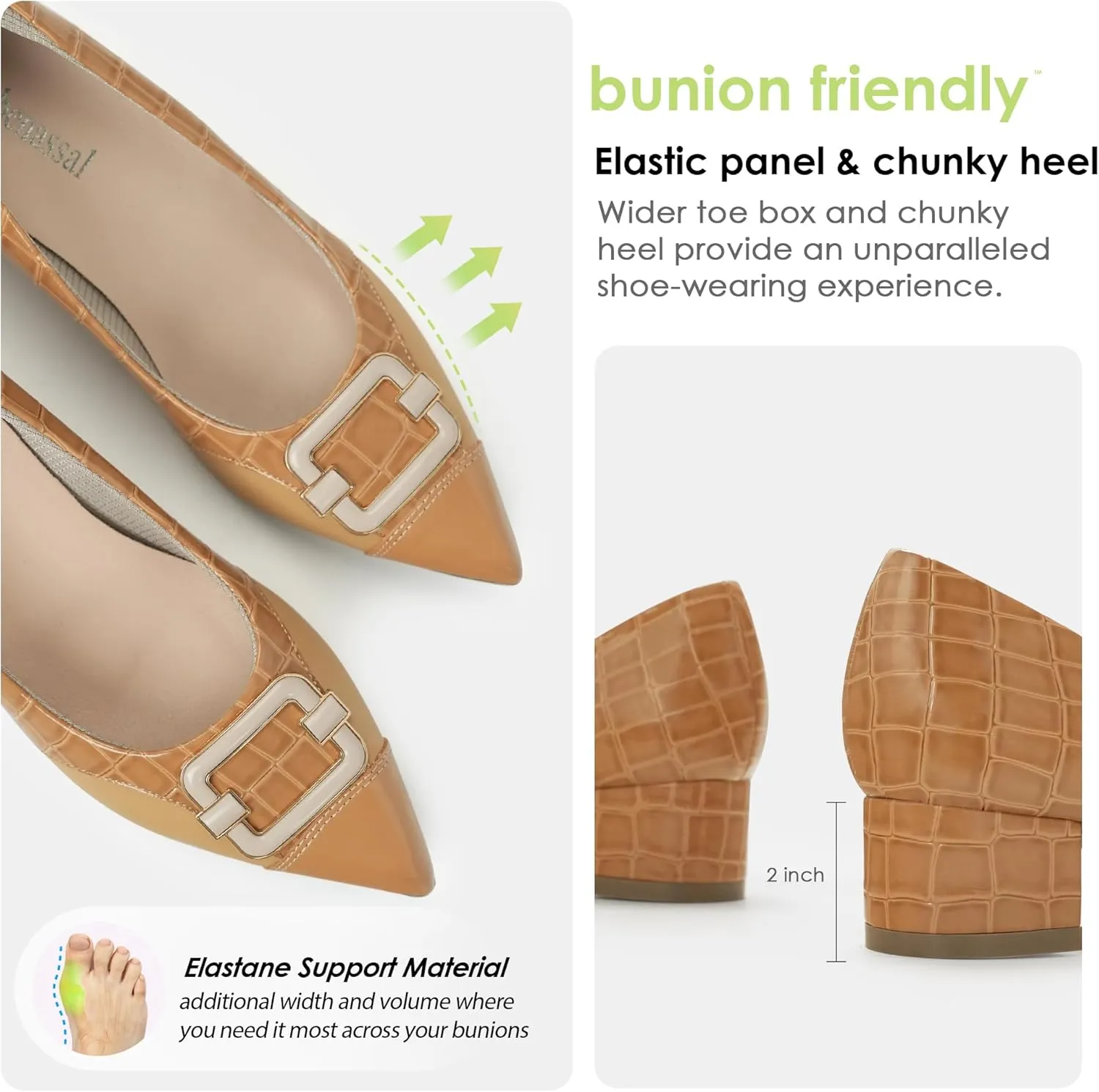Women Bunion Dress Shoes Orthopedic Loafers Shoes Low Heel Pumps