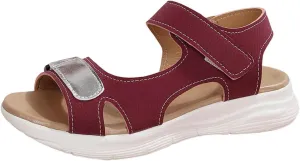 Women's Hiking Sandal Orthopedic Sandals Fashion Comfortable Non Slip Outdoor Wedge Walking Air Cushion Sport Slingback Elastic Band Casual Platform Shoes Arch Support Orthotic Comfy Open Toe