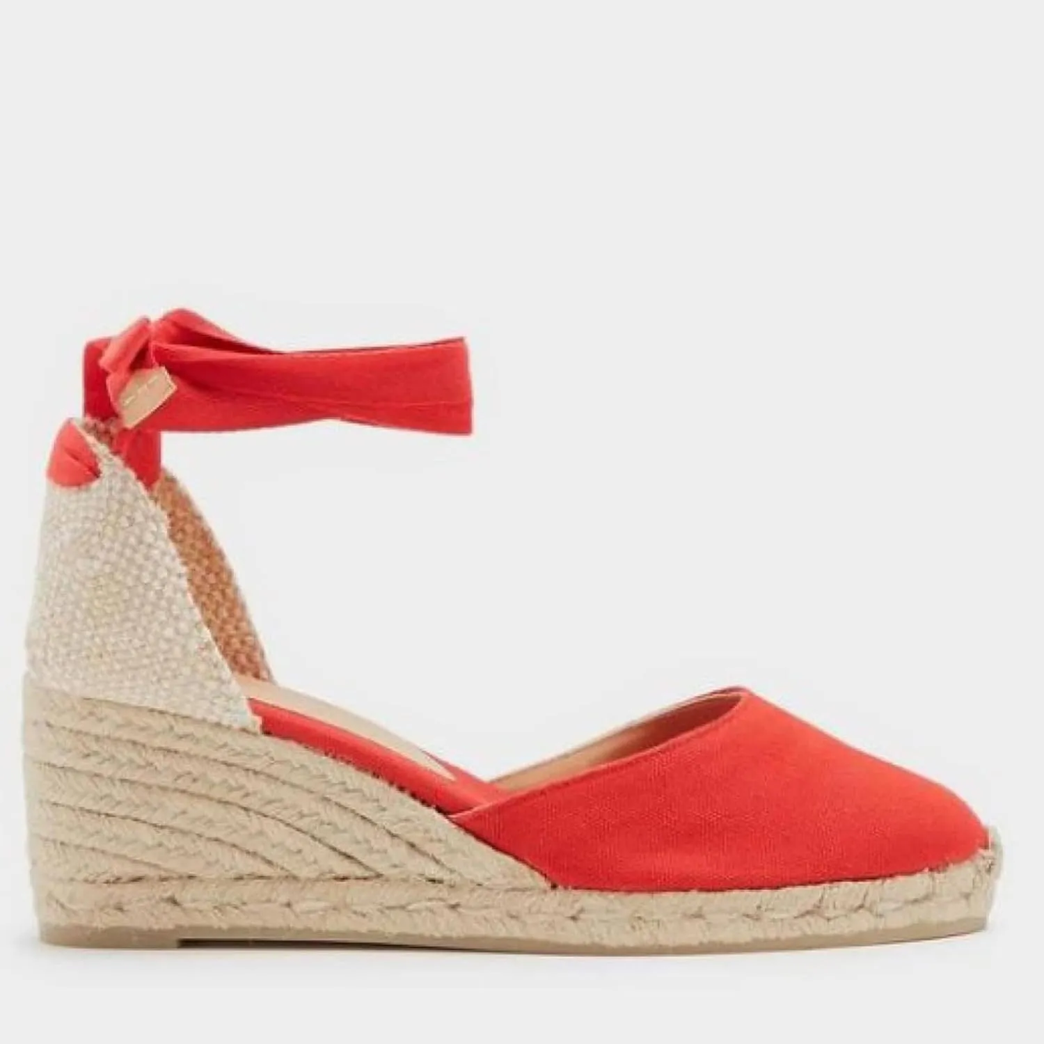 Women's Lace up Canvas Shoes Platform Wedge Sandals High Heels Closed Toe Summer Formal Shoes