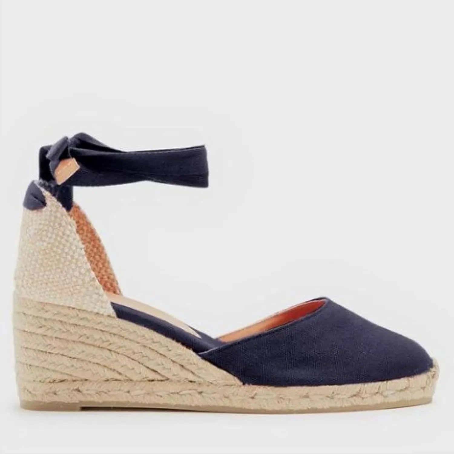 Women's Lace up Canvas Shoes Platform Wedge Sandals High Heels Closed Toe Summer Formal Shoes