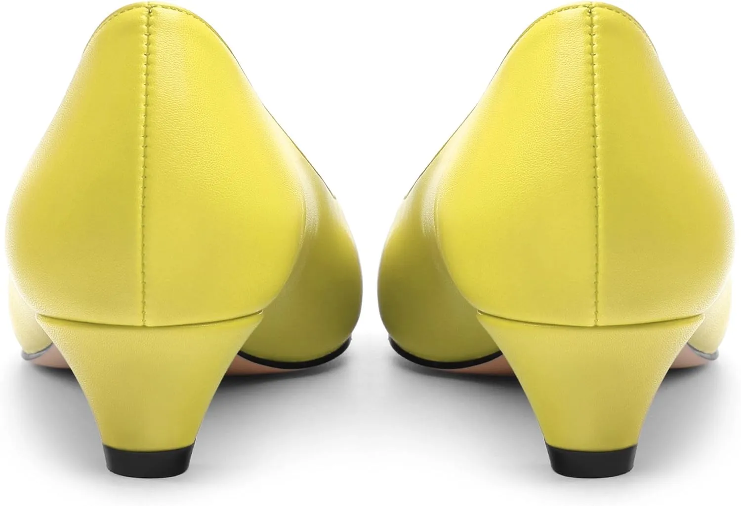 Women's Low Heel Pumps Closed Pointed Toe Kitten Heels Slip on Pumps 1.4 Inch Casual Dress Heels for Women