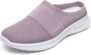 Womens Sandals Diabetic Air Cushion Slip on Shoes Orthopedic Support with Breathable Mesh Upper Non Slip Sole Lightweight Platform Sandal for Casual Walking Travel All Day Comfort 2025