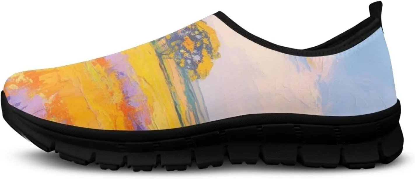 Ystardream Comfortable Shoes for Women Dressy Low Heel Slip On Sneakers